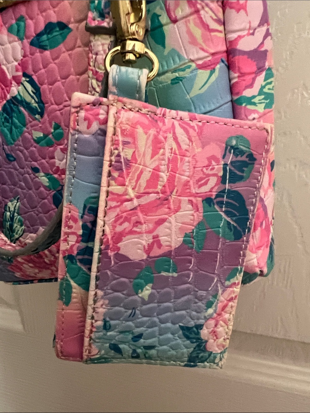 Betsey Johnson Floral Croc Crossbody Bag/Purse - Picture 11 of 16